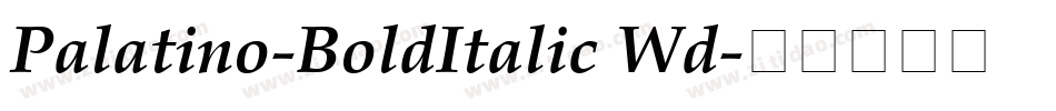 Palatino-BoldItalic Wd字体转换